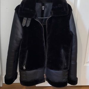 Missguided Faux Fur Aviator Jacket.